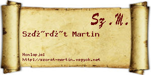 Szórát Martin névjegykártya